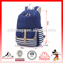 Mochila escolar de lona mochila con rayas lindo portátil para adolescentes niños niñas estudiantes